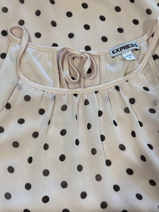 Express Tops - Express Polka Dot Halter Top Blush Pink Size Small Like New